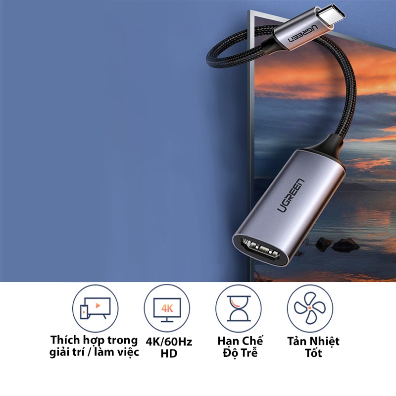 Cáp chuyển USB TYPE C sang HDMI UGREEN 70444